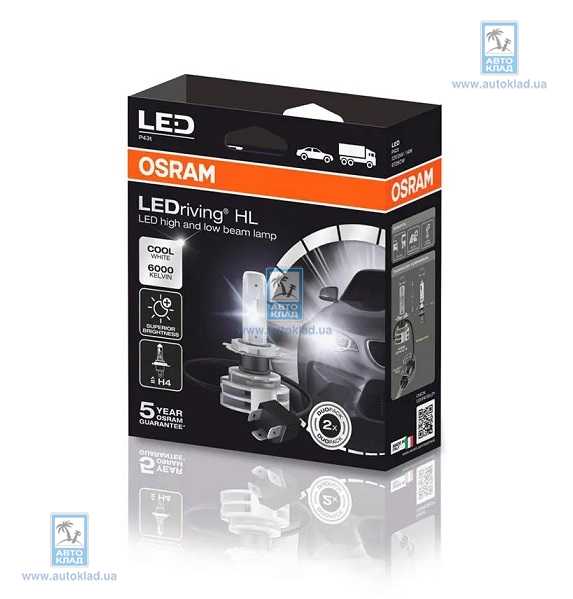

Лампа LED H4 12/24В 14W 6000K P43T белый хол LEDriving HL к-т 2шт. OSRAM 9726CW