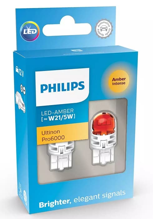 

Лампа LED 12V W21/5W 0.8/1.75W W3X16D 2шт PHILIPS 11066AU60X2