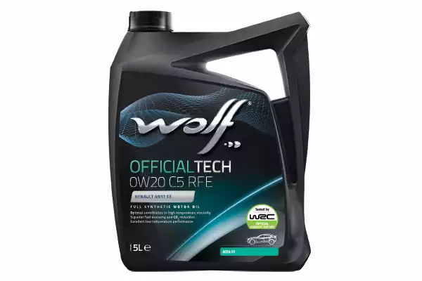 Олива моторна 0W-20 OFFICIALTECH C5 RFE 5л WOLF 1042489