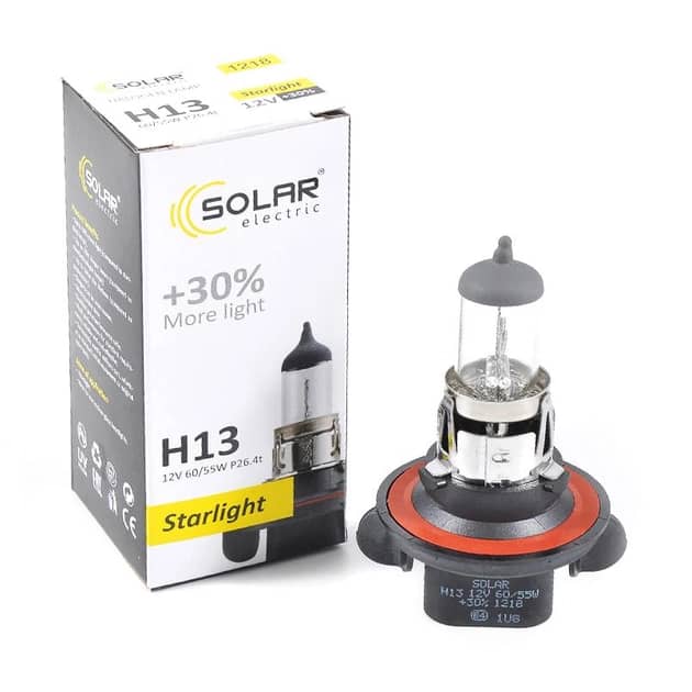 Лампа H13 12V 60/55W P26.4t Starlight+30% SOLAR 1218