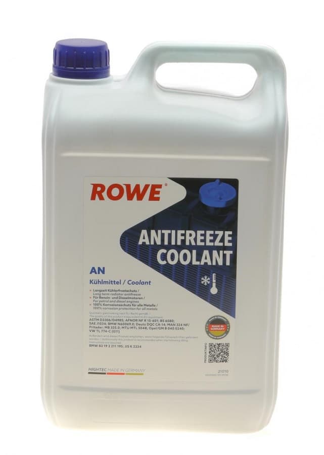 Антифриз G11 HIGHTEC ANTIFREEZE AN концентрат синий 5л ROWE 21010005099