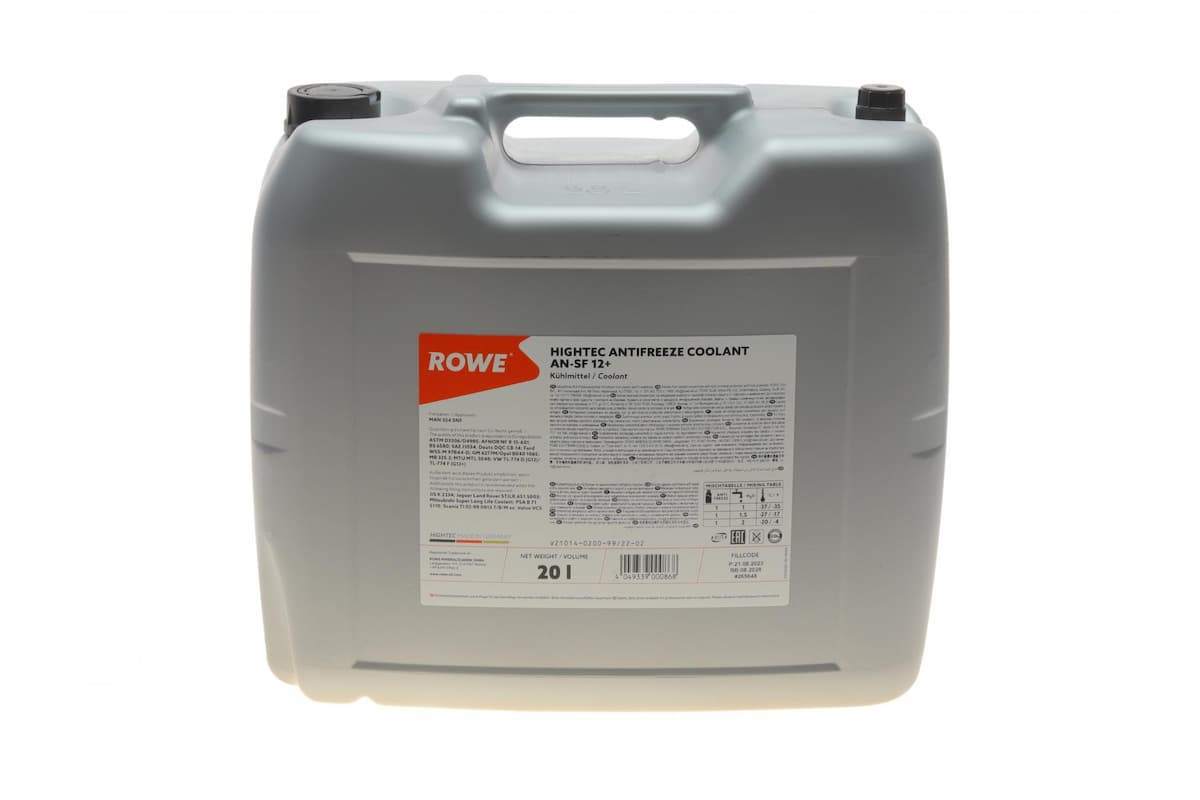 Антифриз G12/G12+ AN-SF 12+ HIGHTEC ANTIFREEZE концентрат фиолетовый 20л ROWE 21014020099