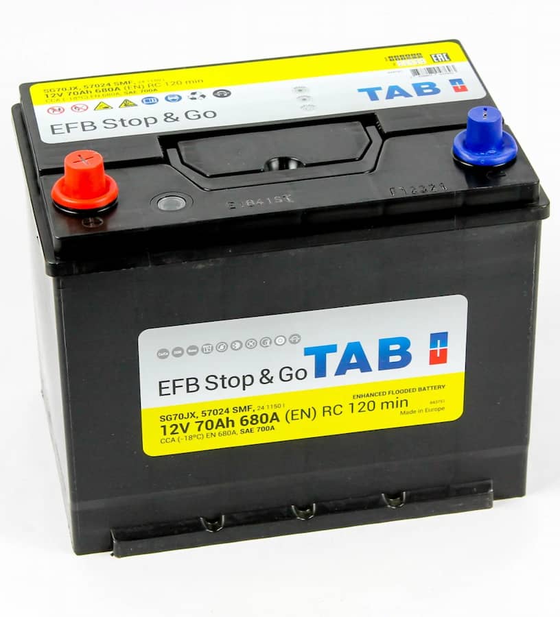 Аккумулятор 70Ah 700A EFB Japan (1) 269x173x198/218 TAB 212370
