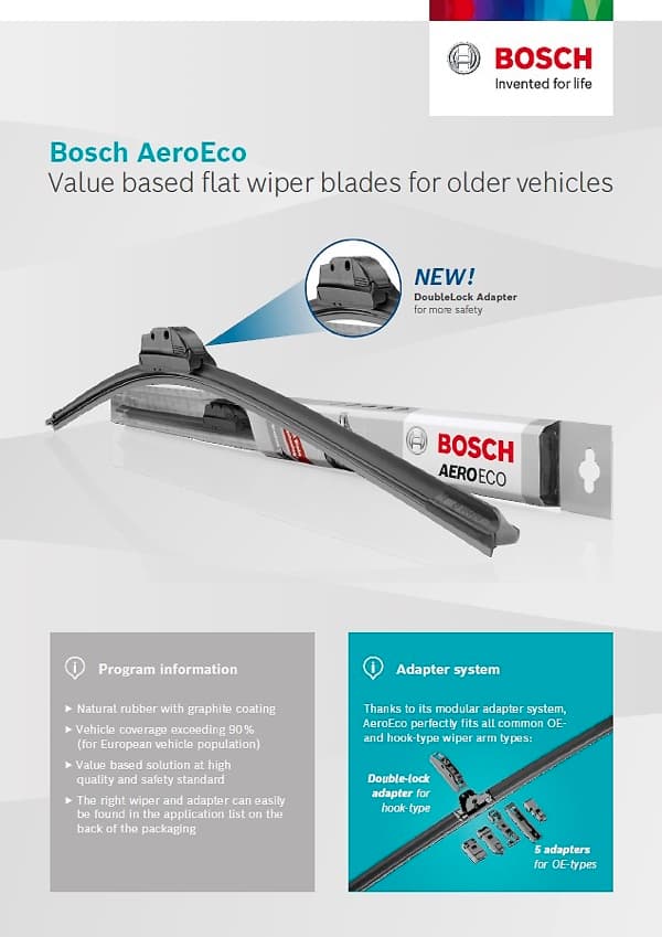 

Щетка стеклоочистителя AeroEco 470мм BOSCH 3397013451