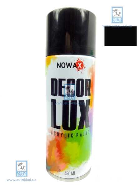 Фарба акрилова спрей DECOR LUX 9005 450мл чорний матовий NOWAX NX48011
